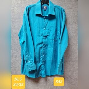 Dress Shirt- Size: 16.5 - 34/35 - Color: Blue - RRR DShirt - S - 42